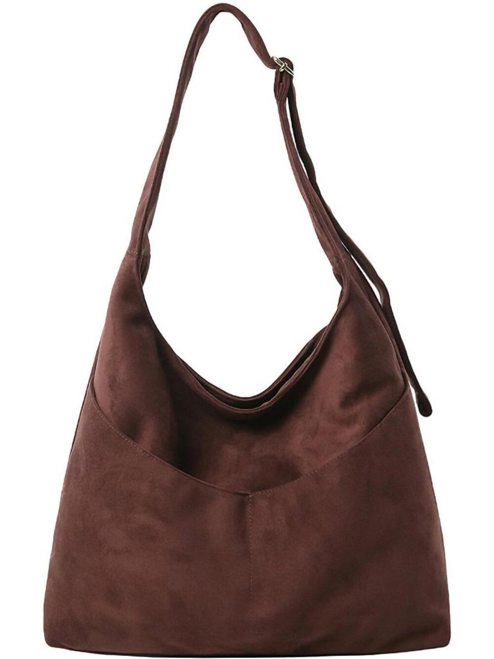 Suede Shoulder Bag for Women, Large Capacity Soft Slouchy Work Bags for Women